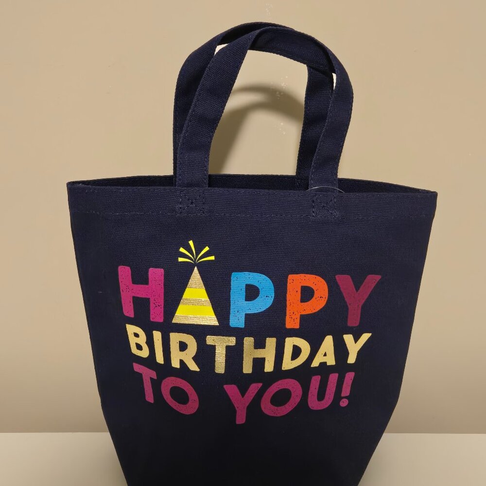 Bath & Body Works Canvas Birthday Gift Tote Bag - NWT